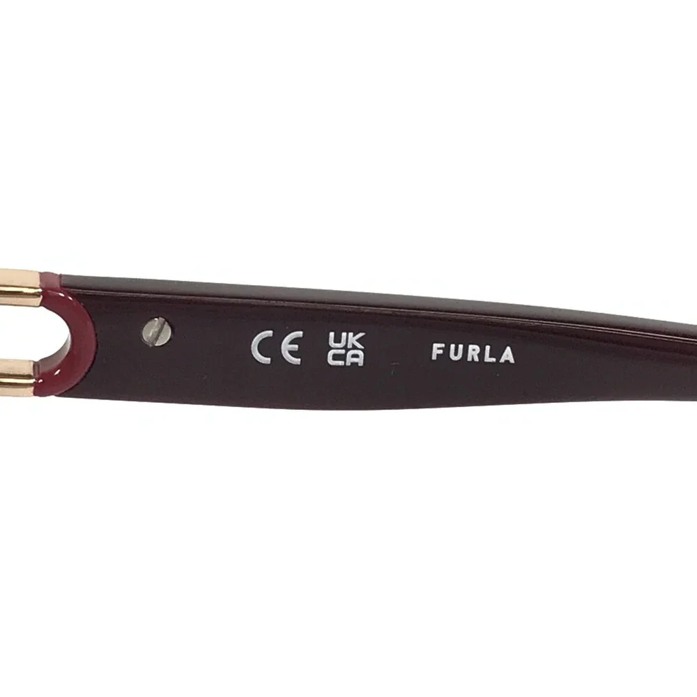 Furla Eyeglasses Frames VFU633 COL.0G96 Bordeaux Gold Cat Eye Full Rim 53-17-135